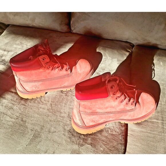 Timberland Red Boots Size 6 Youth Size A13HV - Picture 6 of 9